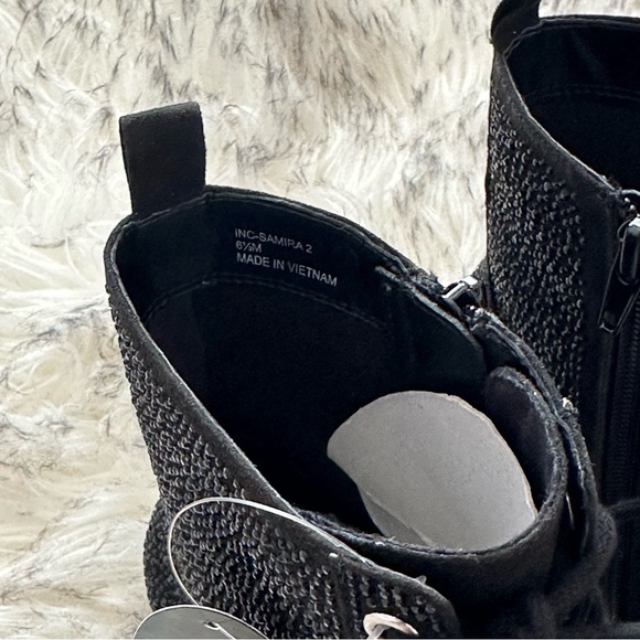 INC Rhinestone Almond Toe Mid-Calf Boots - Picture 8 of 15